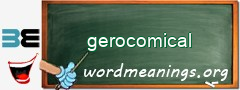 WordMeaning blackboard for gerocomical